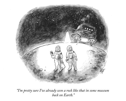 "I'm pretty sure I've already seen a rock like that in some museum back on Earth."