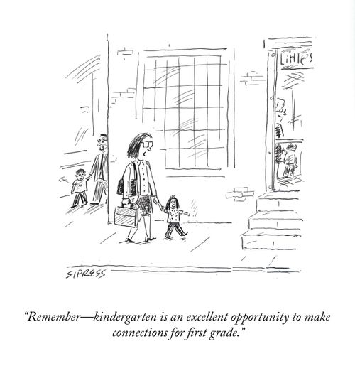 "Remember - kindergarten is an excellent opportunity to make connections for first grade."