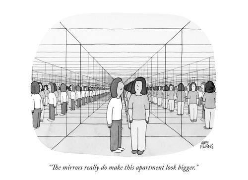 "The mirrors really do make this apartment look bigger."
