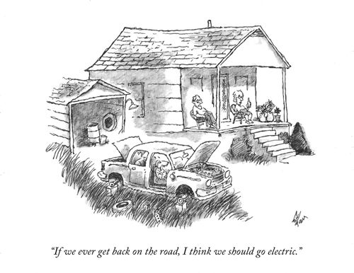"If we ever get back on the road, I think we should go electric."