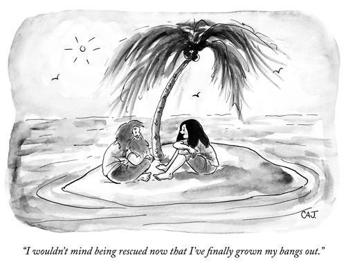 "I wouldn't mind being rescued now that I've finally grown my bangs out."