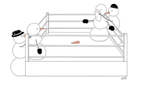 Boxing Snowmen
