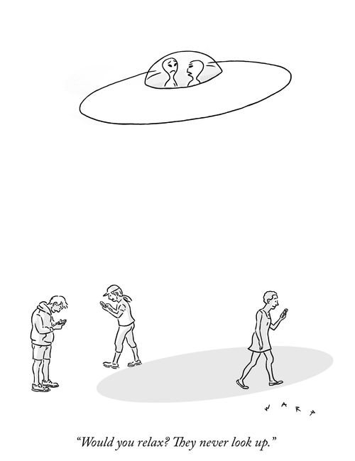 "Would you relax? They never look up."