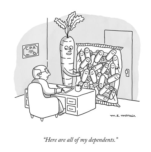 "Here are all of my dependents."