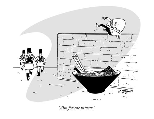 "Aim for the ramen!"