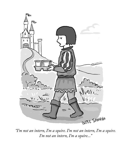 "I'm not an intern, I'm a squire. I'm not an intern, I'm a squire..."