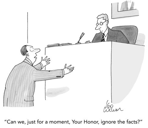 "Can we, just for a moment, your Honor, ignore the facts?"