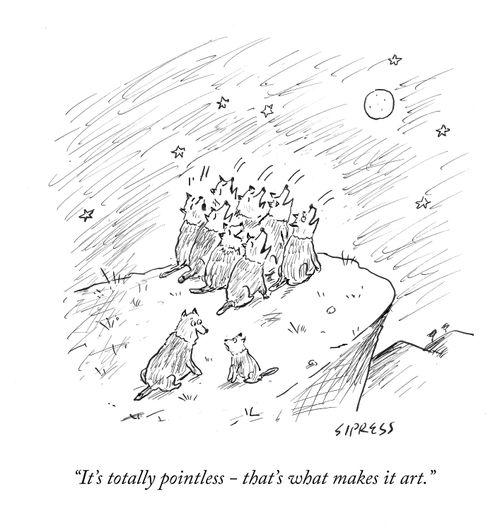 "It's totally pointless - that's what makes it art."