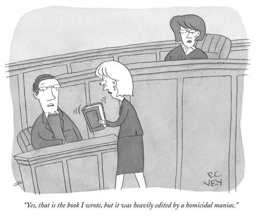 "Yes, that is the book I wrote, but it was heavily edited by a homicidal maniac."
