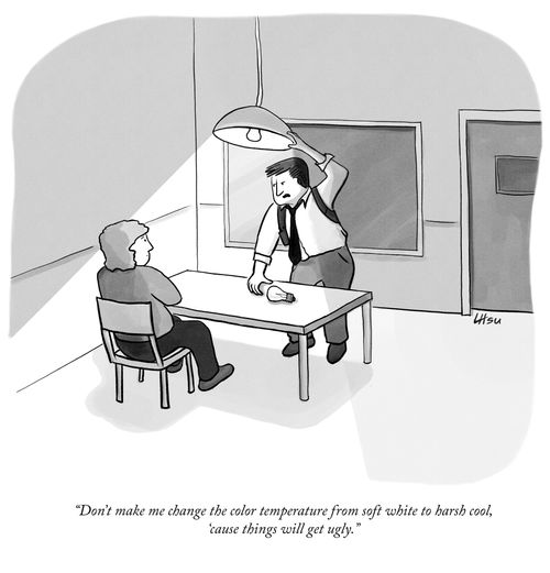 "Don't make me change the color temperature from soft white to harsh cool, 'cause things will get ugly."