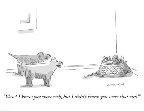 "Wow! I knew you were rich, but I didn't know you were that rich!"