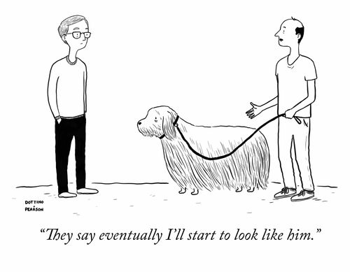 "They say eventually I'll start to look like him."