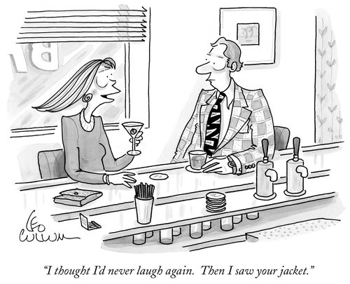 "I thought I'd never laugh again. Then I saw your jacket."