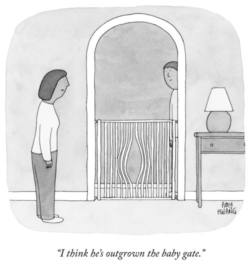 "I think he's outgrown the baby gate."
