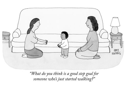 "What do you think is a good step goal for someone who's just started walking?"