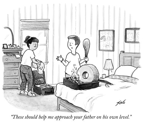 "These should help me approach your father on his own level."