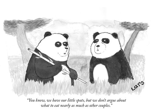 "You know, we have our little spats, but we don't argue about what to eat nearly as much as other couples."