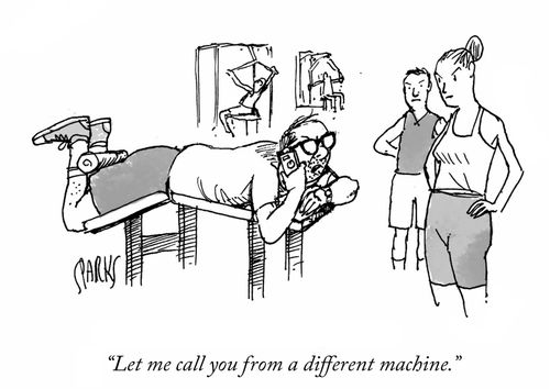 "Let me call you from a different machine."