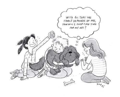 "With all that the family demands of me, how will I ever find time for my art?"