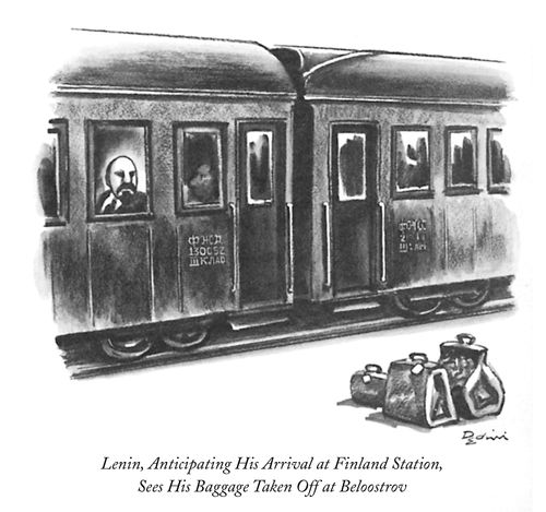 Lenin, Anticipating His Arrival at Finland Station, Sees His Baggage Taken Off at Beloostrov.