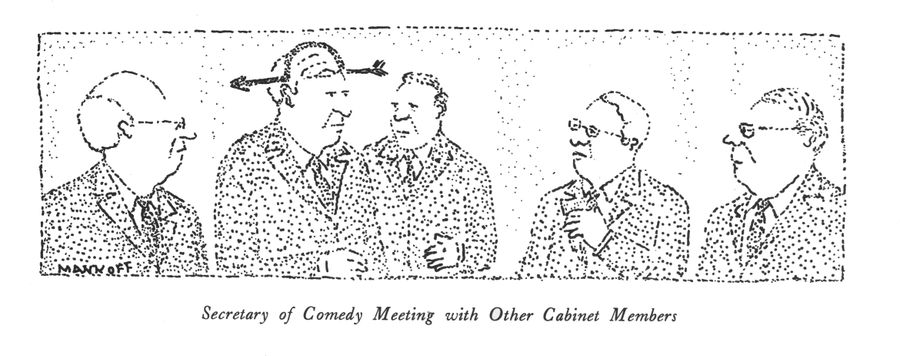 Secretary of Comedy Meeting with Other Cabinet Members