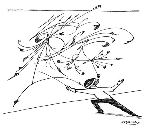 Artist Uses Fencing Skills To Create Abstract Pieces