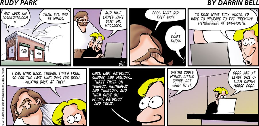 Refusing to pay for a dating service.