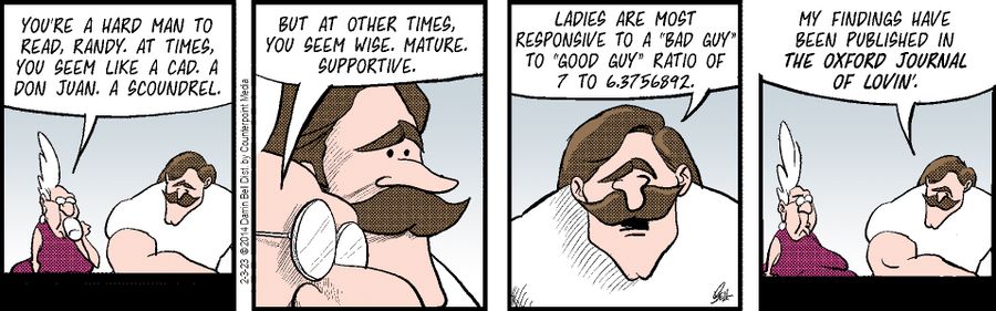 "Ladies are most responsive to a 'bad guy' to 'good guy' ration of 7 to 6.3756892."