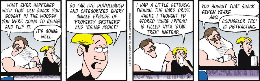 "What ever happened with that old shack you bought in the woods? You were going to rehab and flip it."