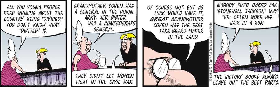 "All you young people keep whining about the country being 'divided'. You don't know what 'divided' is."