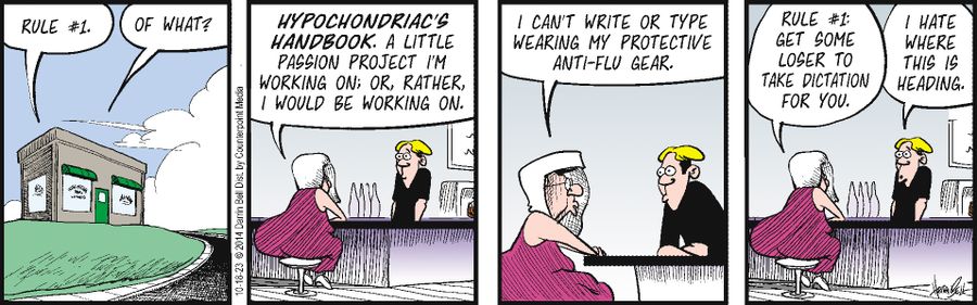 "Hypochondriac's handbook. A little passion project I'm working on;, or, rather, I would be working on."