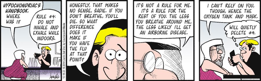 "Hypochondriac's Handbook. Where was I?"
