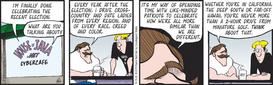 "I'm finally done celebrating the recent election."