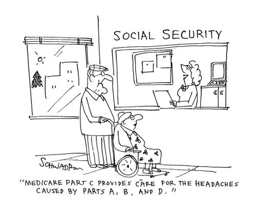 'Medicare part C provides care for the headaches caused by parts A, B and D.'