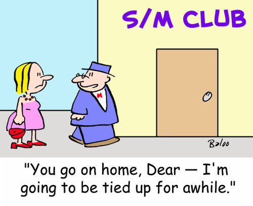 'You go on home, Dear -- I'm going to be tied up for awhile.'