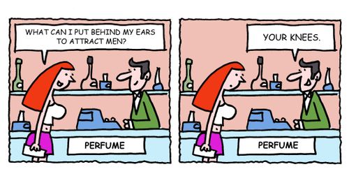 "What can I put behind my ears to attract men?"