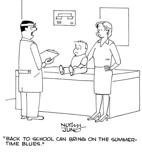 "Back to school can bring on the summertime blues."