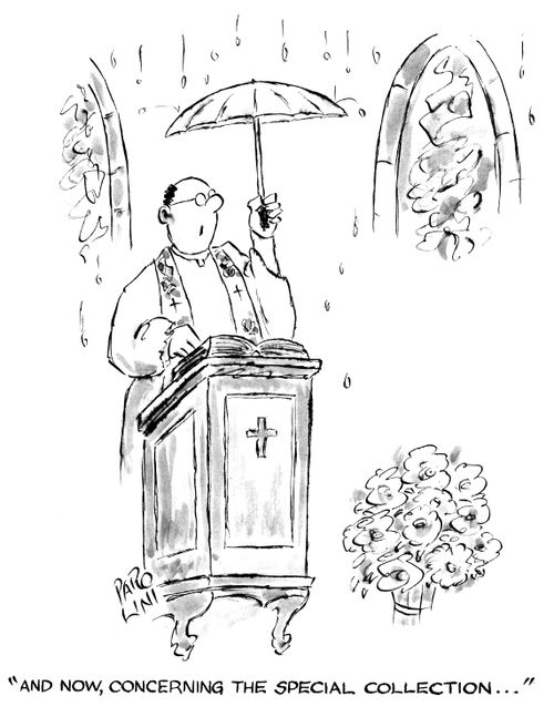 'And now, concerning the special collection...'