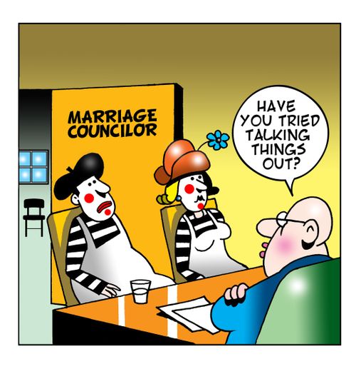 Mime marriage.