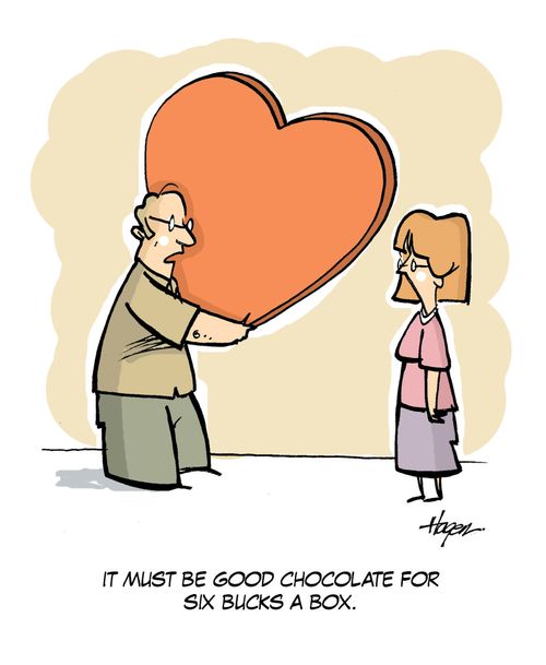 'It must be good chocolate for six bucks a box.'