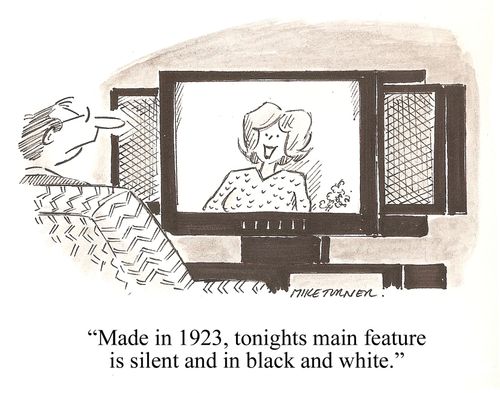'...tonights main feature is silent and in black and white.'