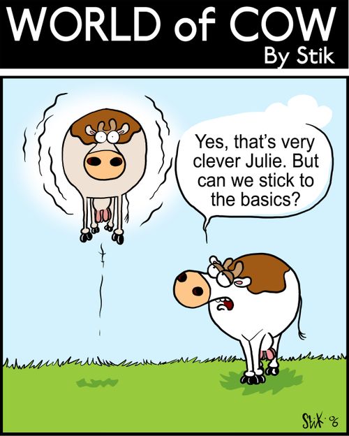 "Yes, that's very clever Julie. But can we stick to the basics?"