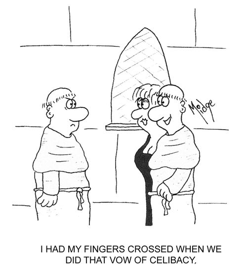 "I had my fingers crossed when we did tat vow of celibacy."