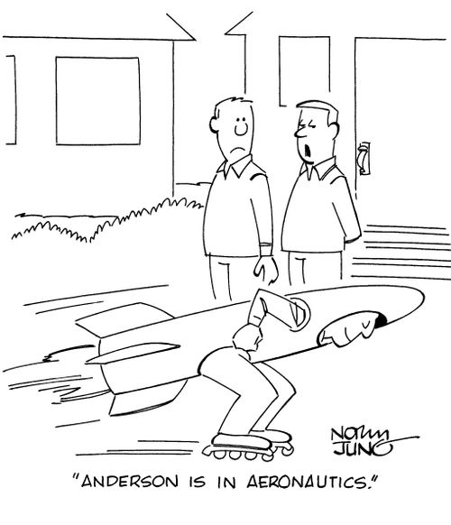"Anderson is in aeronautics."
