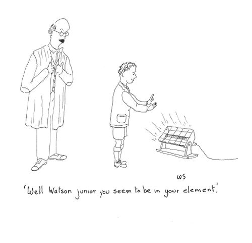 'Well Watson junior you seem to be in your element.'