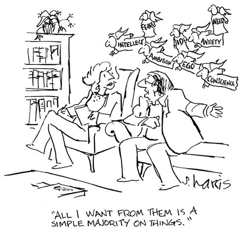 'All I want from them is a simple majority on things.'