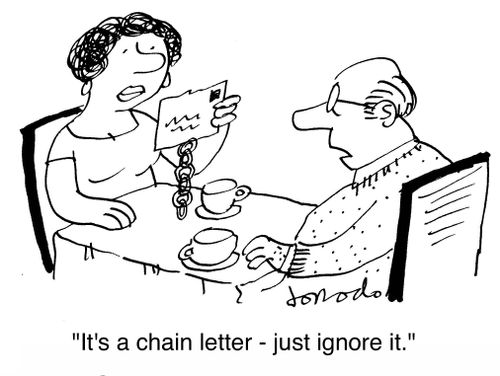 'It's a chain letter - just ignore it.'