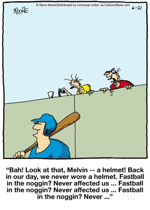 '...Fastball in the noggin? Never affected us...'