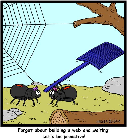 'Forget about building a web and waiting: Let's be proactive!'