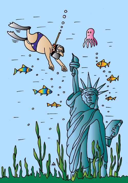 Statue of Liberty Underwater